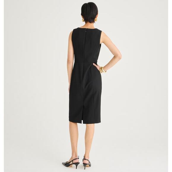 J.Crew Sheath Dress Four Season Stretch Minimalist Office Work Black US 22 NWT - Picture 3 of 13